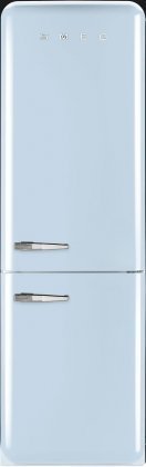 Smeg FAB32RAZN1 24" 50's Retro Style Bottom Freezer Refrigerator in Pastel Blue with Right Hinge