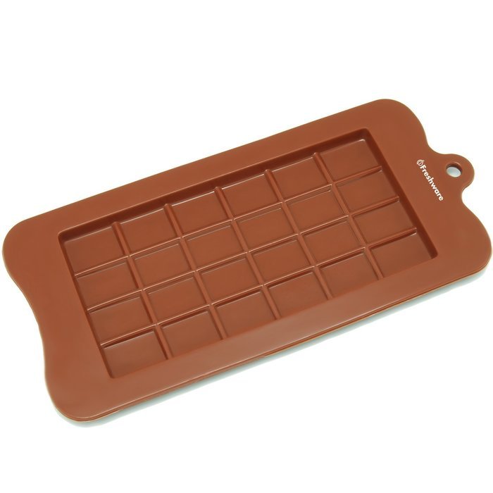 Freshware CB-607BR Silicone Break-Apart Chocolate, Protein and Energy Bar Mold