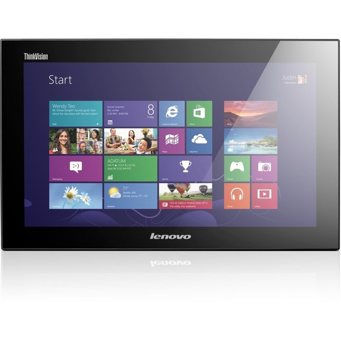Lenovo ThinkVision LT1423p 13.3" LED 1600 x 900 500:1 LCD Touchscreen Monitor - Raven Black...