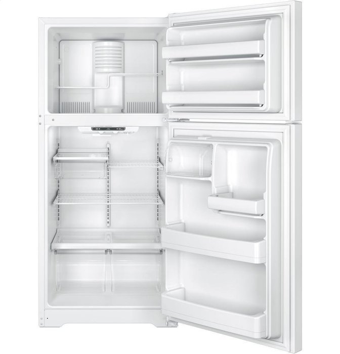 GE GTE18ETHWW 18.2 Cu. Ft. White Top Freezer Refrigerator - Energy Star N3