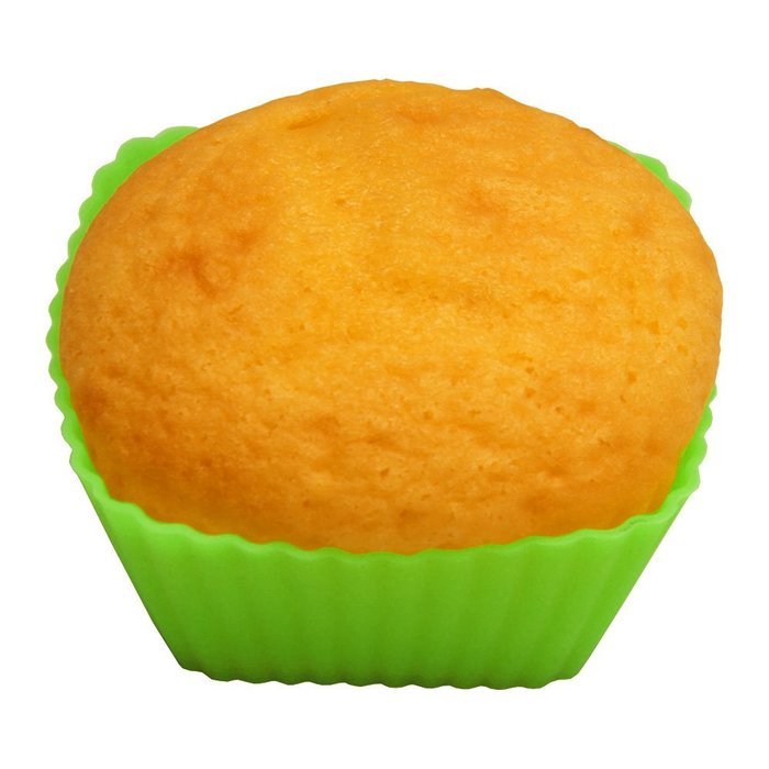 12 Green Silicone Baking Cups For Baking Cupcakes, Muffins, Mini Cakes Set by Dalysfort Stores Easy To Clean N4