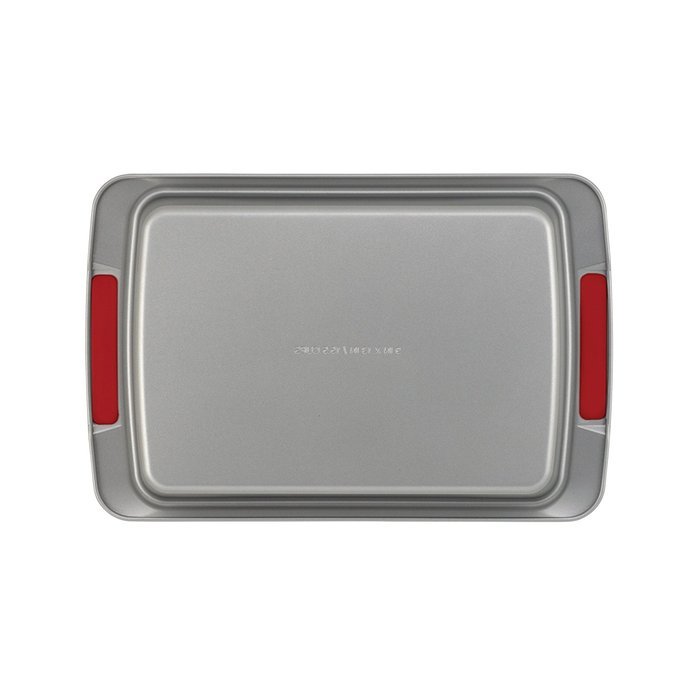 Cake Boss Deluxe Nonstick Bakeware 9-Inch x 13-Inch Covered Cake Pan, Gray N9