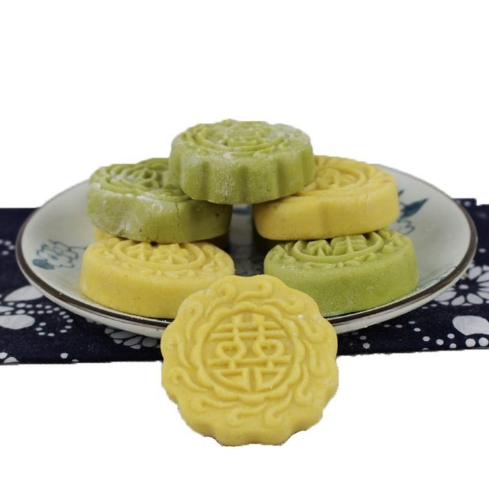 Grinde No Chinese Traditional Mini Wooden Mid-autumn Festival Mooncake Mold (Fu Lu Shou Xi)