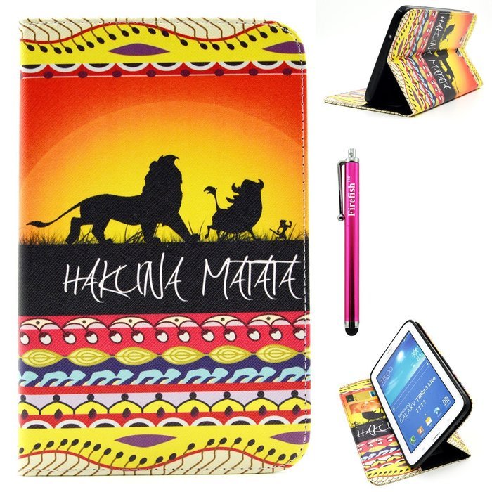 Tab 4 7.0 Case, Firefish Damage Resistance Case Premium PU Leather Wallet Card Slots Kickstand Feature Case for... N87