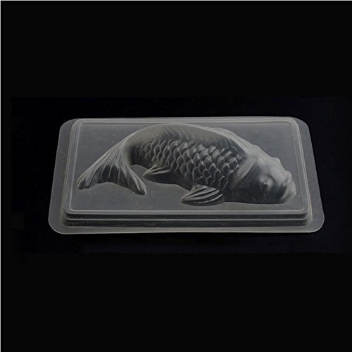 Shopline Plastic 3D Koi Fish Cake Chocolate Mould Jelly Handmade Sugarcraft Mold (Small koi fish) N9