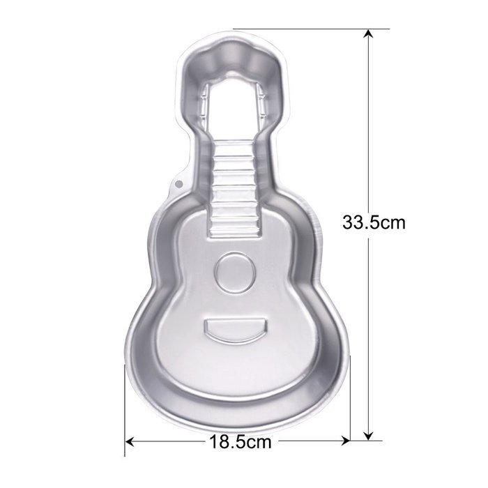 Ckeyin &reg; Aluminum Alloy Guitar Shape Musical Instruments Cake Pan Fondant Birthday Cake Mold Mould Baking Decorating... N6