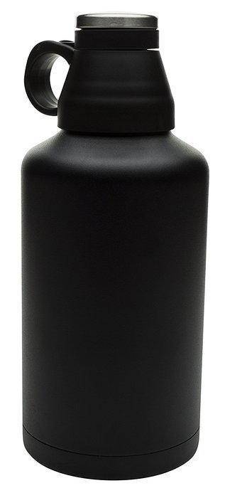 Zak! Designs Vacuum Insulated Growler with Convertible Screw-on Lid, Powder Coated Stainless Steel, Leak-proof... N2