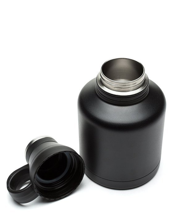 Zak! Designs Vacuum Insulated Growler with Convertible Screw-on Lid, Powder Coated Stainless Steel, Leak-proof... N3