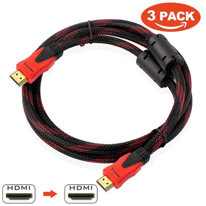 HDMI Male to Male Cable 5 Feet 3 Pack, Costech Gold-Plated Active HD 1080P 3D Ready 1.4V TV AV HDTV Video hemp... N4