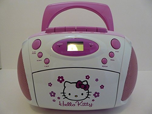 KT2028B SANRIO Hello Kitty Compact Disc and Cassete Player/recorder with AM, FM & FM/stereo N3