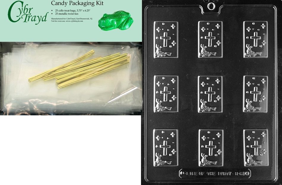 Cybrtrayd R063 Communion/Baptism Mint Chocolate Candy Mold with Exclusive Cybrtrayd Copyrighted Chocolate Molding... N2