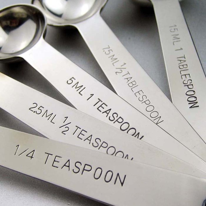 SIO Set of 5 Stainless Steel Measuring Spoons Accurate Spoons Coffee Spoon Scale Seasoning Spoon Baking Tool N6