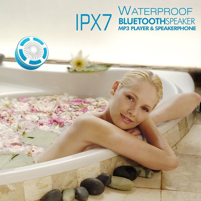 KONG KIM IPX7 100% Waterproof & Dust-proof Floating Bluetooth Shower Speaker Compatible with all Bluetooth devices... N28