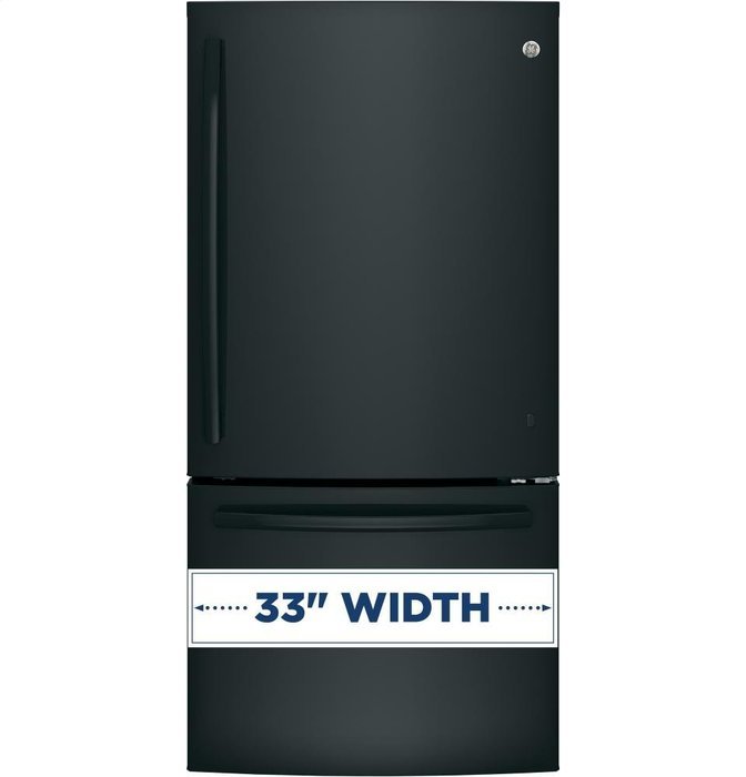 GE Black Bottom Freezer Refrigerator N3