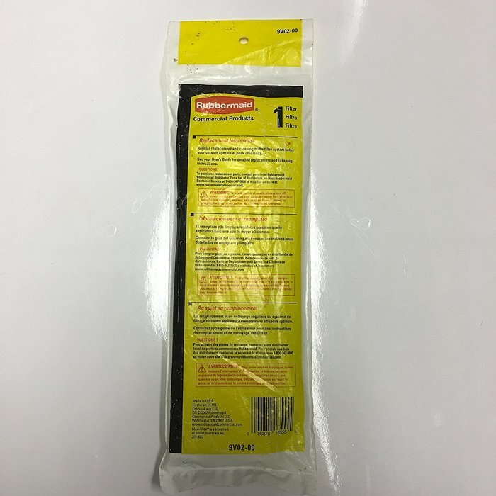 RUBBERMAID HEPA MEDIA POST-MOTOR FILTER FOR 9V00 & 9V03
