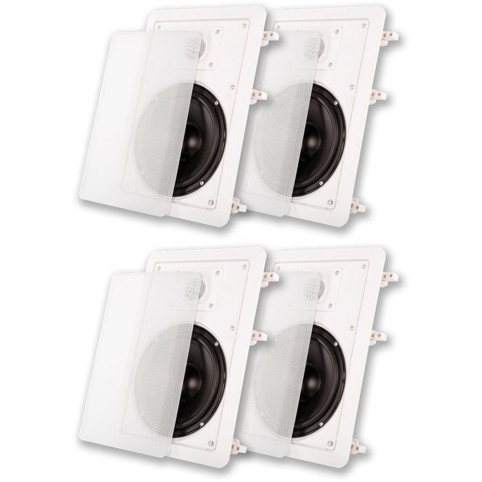 Acoustic Audio MT6 In Wall 6.5" Speaker 2 Pair Pack 2 Way Home Theater 1000 Watt MT6-2PR