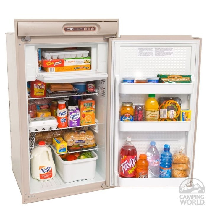 Norcold N510UR 5 cu. ft. 1 Door Refrigerator (2-Way AC/LP, Right Hand Door with Taupe Trim & Upper Door Handle)