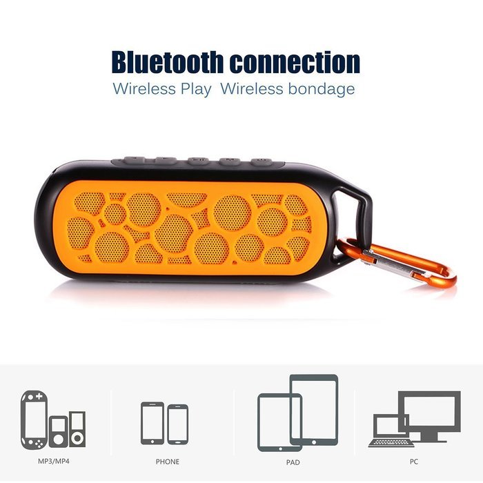 DOMNA Bluetooth V4.0 Wireless Stereo Waterproof Outdoor Shower Speake ,Enjoy Hands-free Calling,Support TF Playing...