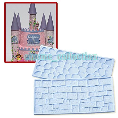 Anyana Bark Brick Wall Mold Silicone Fondant Sugarpaste Cake Decorating Cookie Cutter Gum Pastry Tool Kitchen...