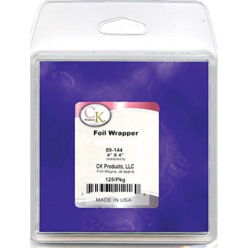 CK Products 89-144D Foil Wrappers, 4" x 4", Dark Blue