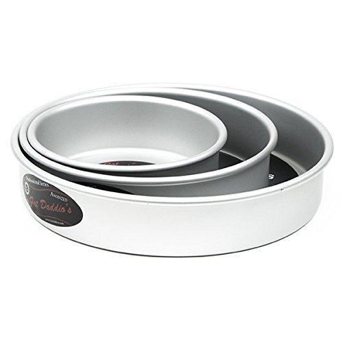 Cake Pan Set of 3, Round 2 Inches (6", 8", 10") by Fat Daddio's