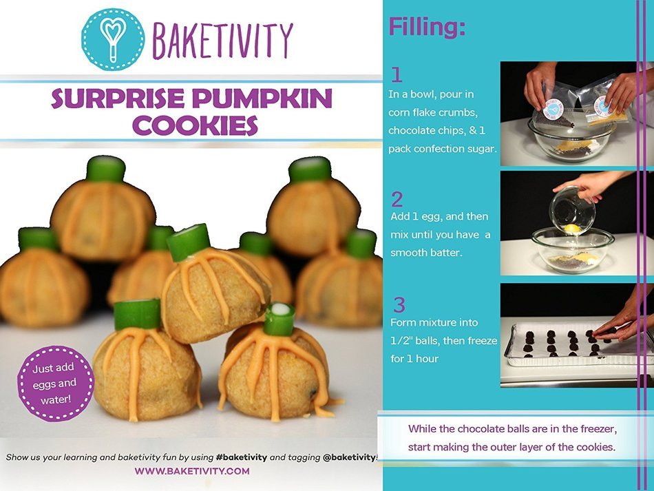 Baketivity Surprise Pumpkin Cookies - Baking Kit N2