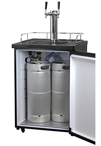 Kegco Homebrew Kegerator Triple Faucet Ball Lock Keg Dispenser Black N12