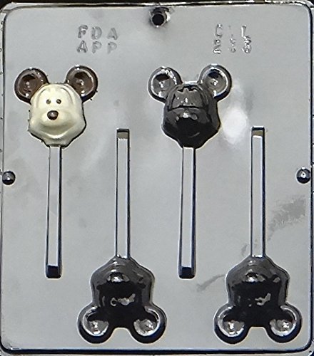Cartoon Mickey Mouse Head Lollipop Chocolate Candy Mold 233