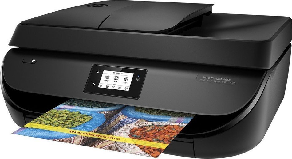 HP - OfficeJet 4650 Wireless All-In-One Instant Ink Ready Printer - Black N2