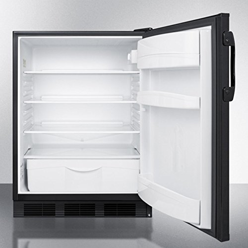 Summit FF6B 5.5 Cu. Ft. Black Undercounter Compact Refrigerator