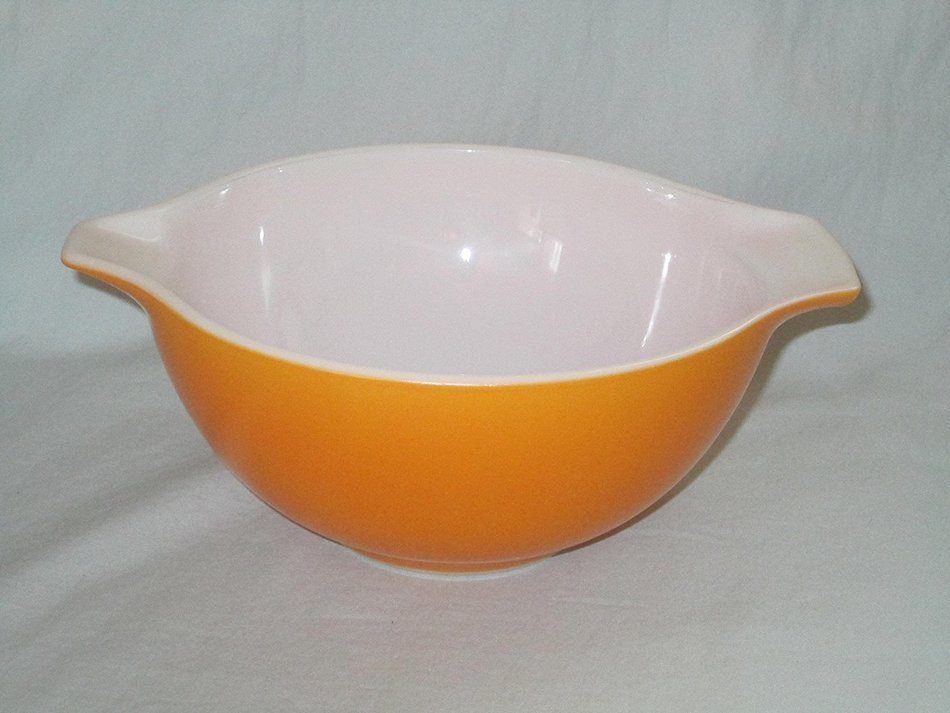 Vintage 1950's Pyrex Orange 1 1/2 Quart Glass Cinderella Mixing Batter Nesting Bowl #442 N3