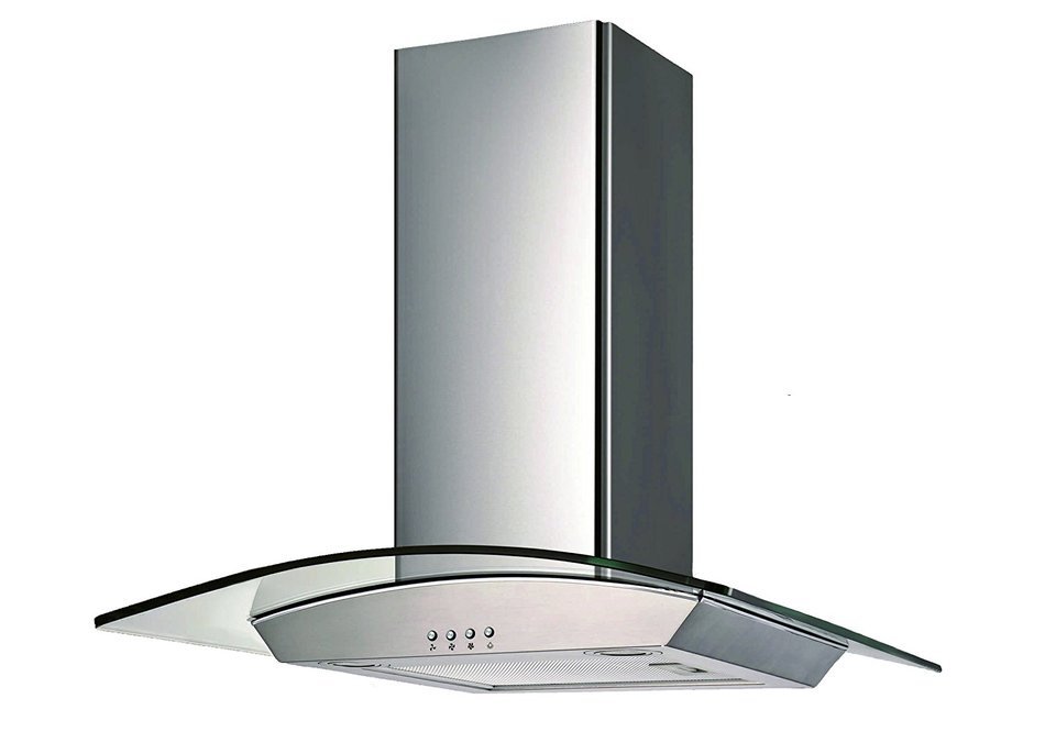 Ancona GCP430 Wall-Mounted Glass Canopy Style Convertible Range Hood, 30-Inch, Stainless Steel N9