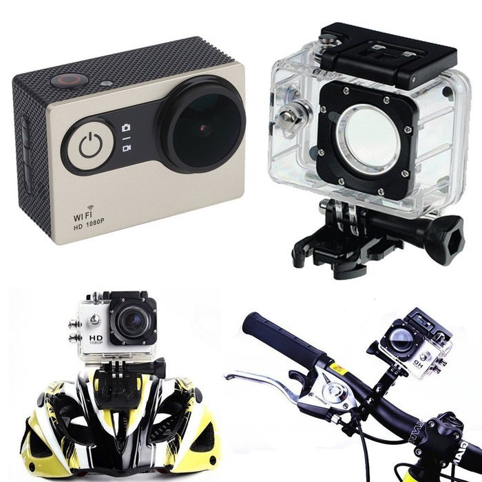 Choice Goods 2.0inch 12MP Wifi 170 Degree Wide Angle FULL HD 1080P Waterproof Sport Action Camera - Silver N2