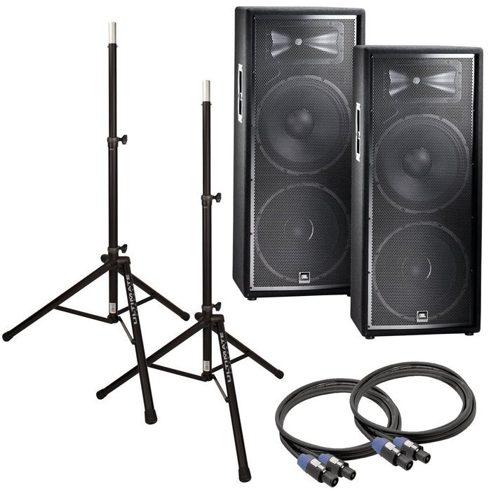 JBL JRX225 Dual 15 in Passive PA Speakers Bundle