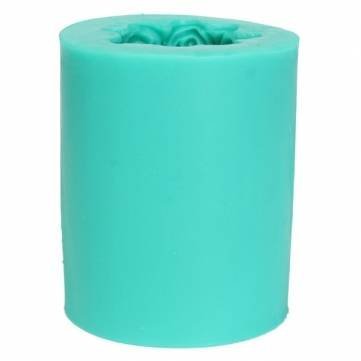 UR Bakeware Silicone Rose Flower Candle Mold Soap Mould Cylinder Wedding DIY Baking Molds N7