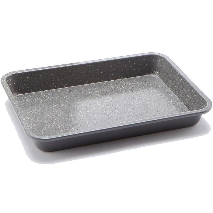 casaWare Ceramic Coated NonStick 9 X 13 x 2-Inch Rectangular Cake Pan (Cream/Purple) N2