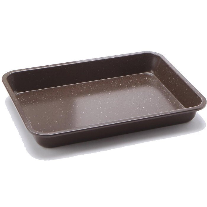 casaWare Ceramic Coated NonStick 9 X 13 x 2-Inch Rectangular Cake Pan (Cream/Purple) N4