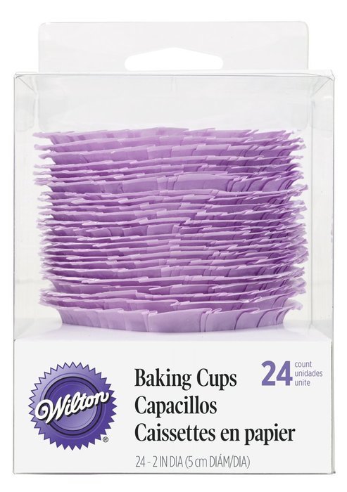 Wilton Lavender Ruffle Cupcake Cups, 24-Pack- Discontinued By Manufacturer