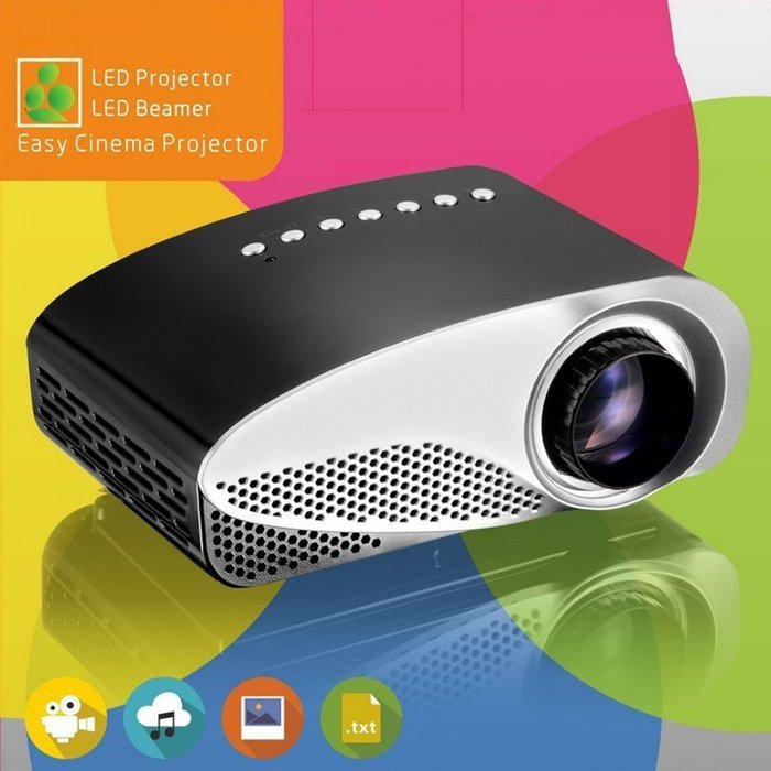 OEM K2 LED LCD (QVGA) Mini Video Projector - International Version - Black (FP3224K2-IV) N7