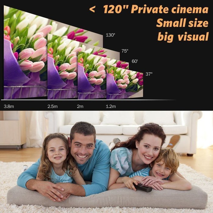 OEM K2 LED LCD (QVGA) Mini Video Projector - International Version - Black (FP3224K2-IV) N8