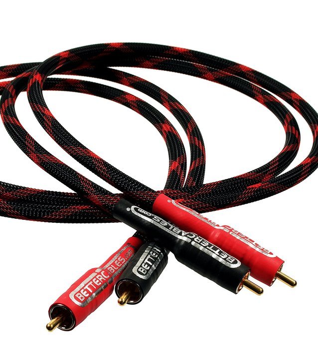 3.28 feet (1 meter) Better Cables RCA Cables - Stereo PAIR (2 cables) - Silver Serpent Anniversary Edition Audio... N6
