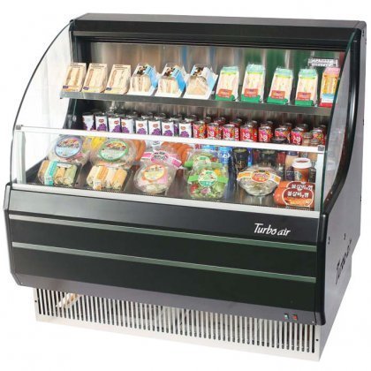 Turbo Air TOM40LBSFA 39" Low Profile Display Merchandiser with Environmental Friendly Refrigeration System Stainless...
