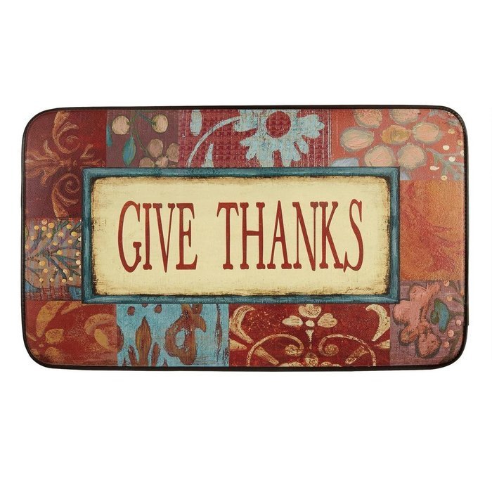 OliveTreeShops Give Thanks Cushioned Chef s Mat