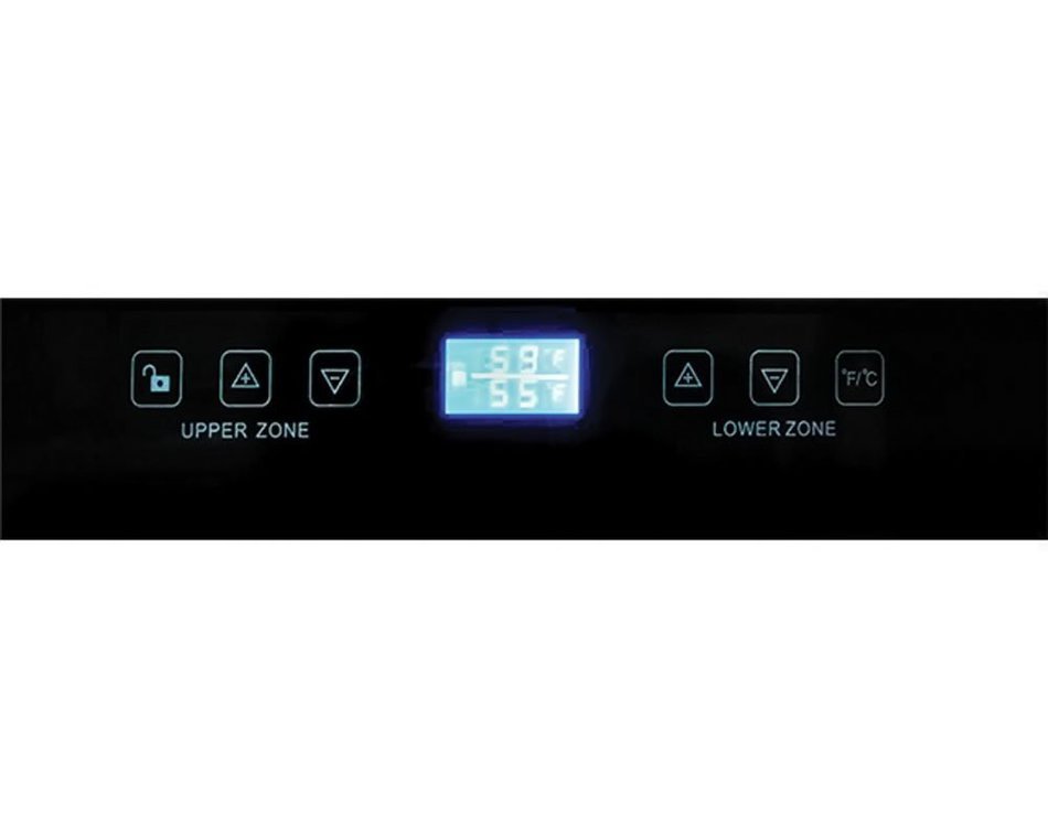 Vinotemp 21-Bottle Dual-Zone Touch Screen Wine Cooler, Black N2