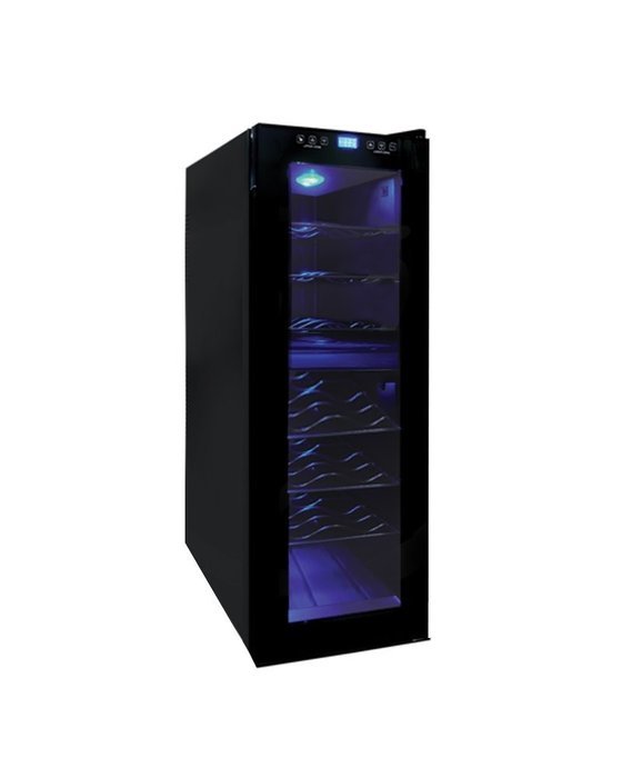 Vinotemp 21-Bottle Dual-Zone Touch Screen Wine Cooler, Black N3