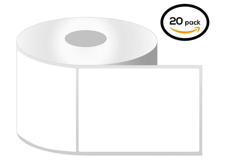 1 Inch Core - 3 x 4.75 Zebra Compatible Direct Thermal Labels 20 Rolls for Zebra Desktop Printer GC420d GC420t...