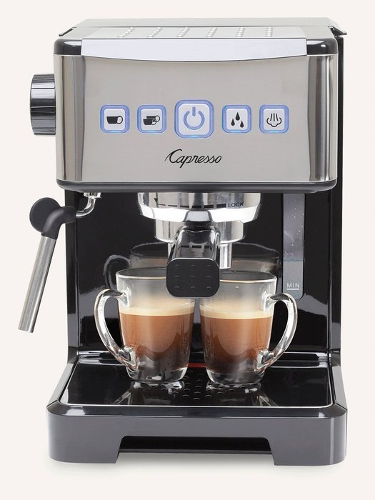 Capresso 12401 Ultima PRO Programmable Espresso and Cappuccino Machine with 2 Cup and Saucers (3 oz), Stainless...