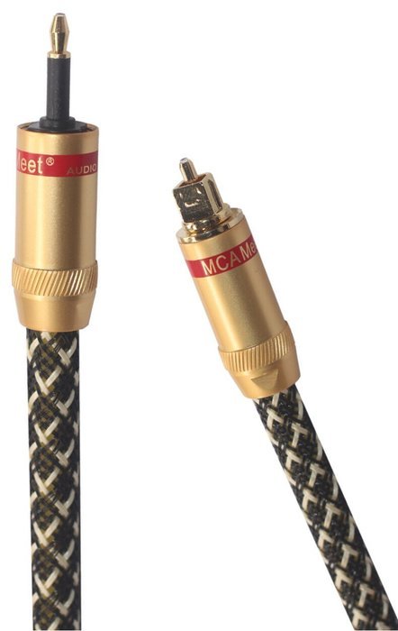 KS-TL-M HIFI 24K Gold Plated Toslink to Mini Toslink Digital Optical S/PDIF Audio Cable FOR AK PHA MOJO Sony D50... N2