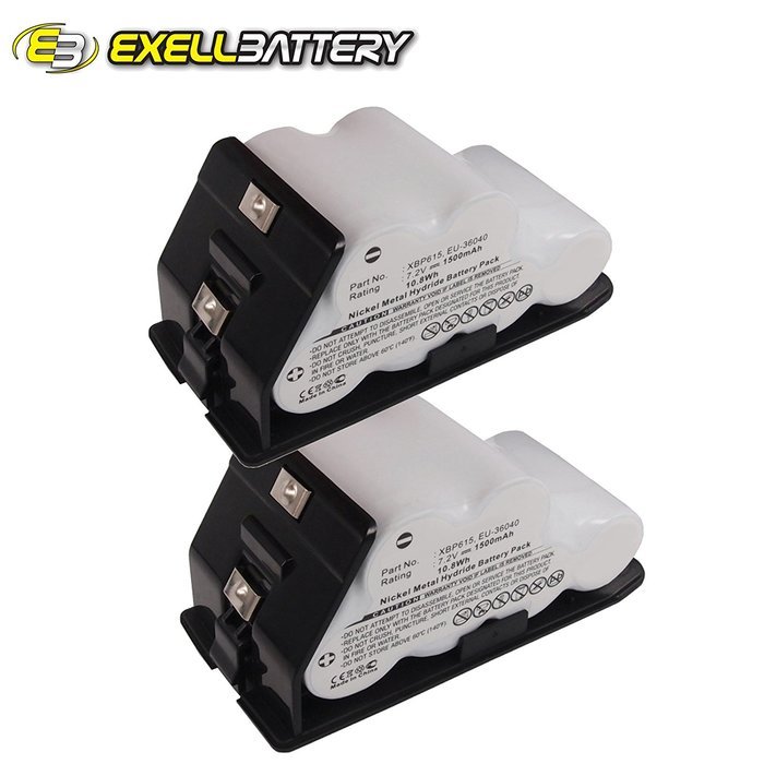 NEW 2x Exell EBVB-115 Ni-MH 7.2V Battery Fits EURO PRO Shark Vacuums USA SHIP N4