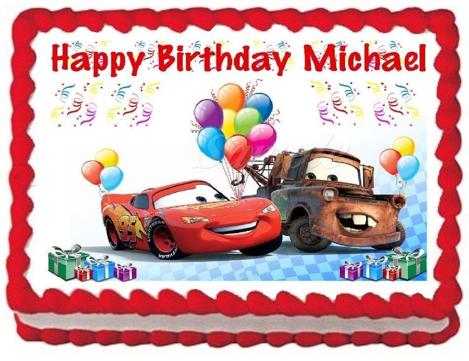 Cars Edible Frosting Sheet Cake Topper - 1/4 Sheet